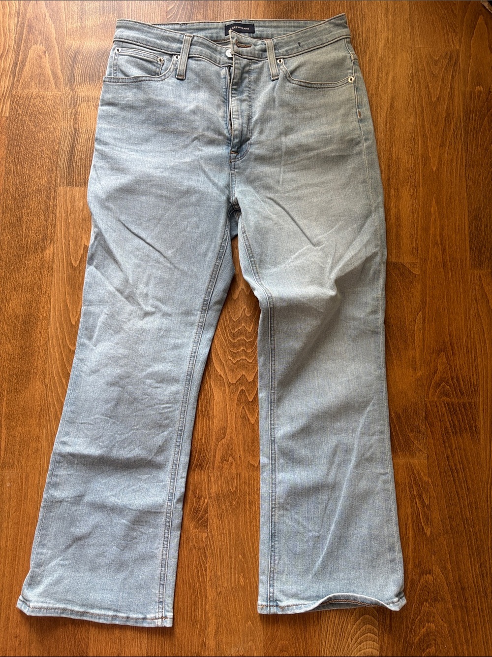 J. Crew Jeans Light Blue Flared Cotton Jeans Sustainable Jeans Size 30